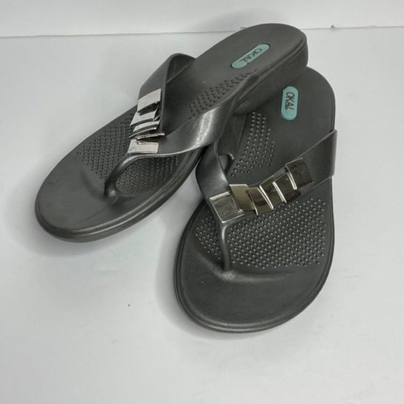 Oka B jeweled Flip Flops - Picture 1 of 5